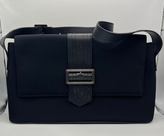 Pre-Loved Burberry Peekaboo Nylon Shoulder Bag - Blk