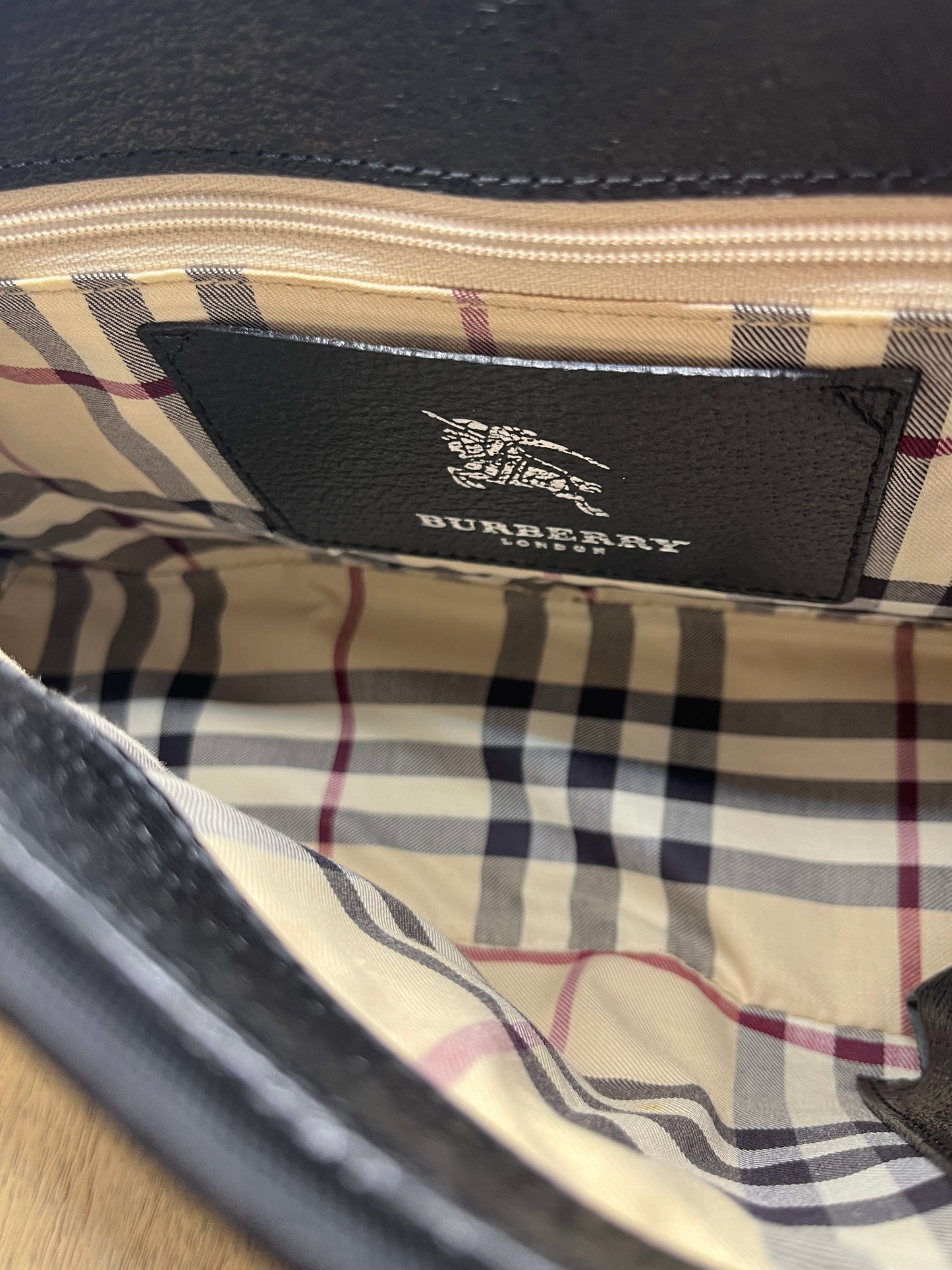 Pre-Loved Burberry Peekaboo Nylon Shoulder Bag - Blk