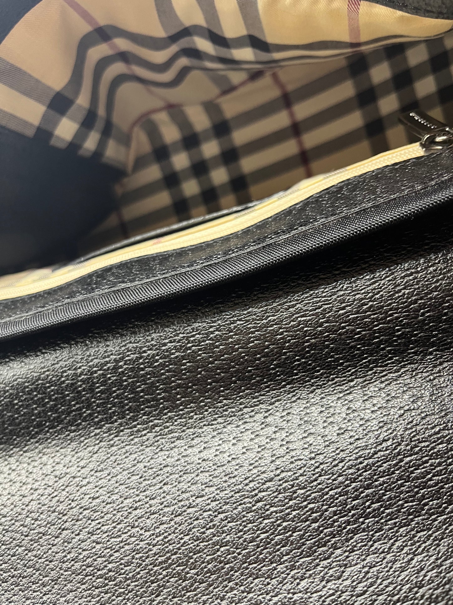 Pre-Loved Burberry Peekaboo Nylon Shoulder Bag - Blk