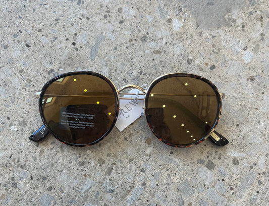 J. Crew Round Sunglasses - Gold/Tortoise