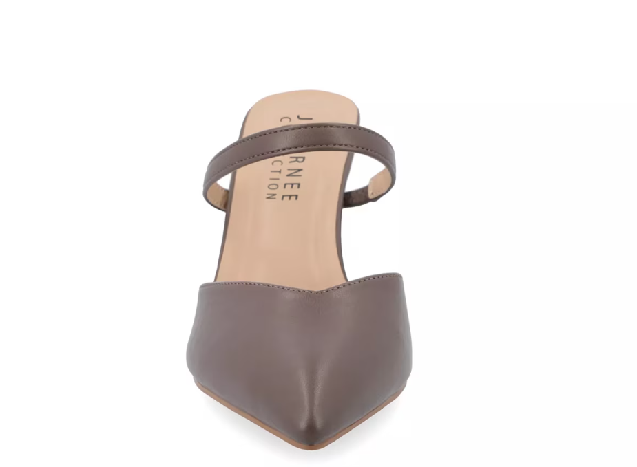 Journee Collection YVON Strappy Faux Leather Slide - Brn 9W