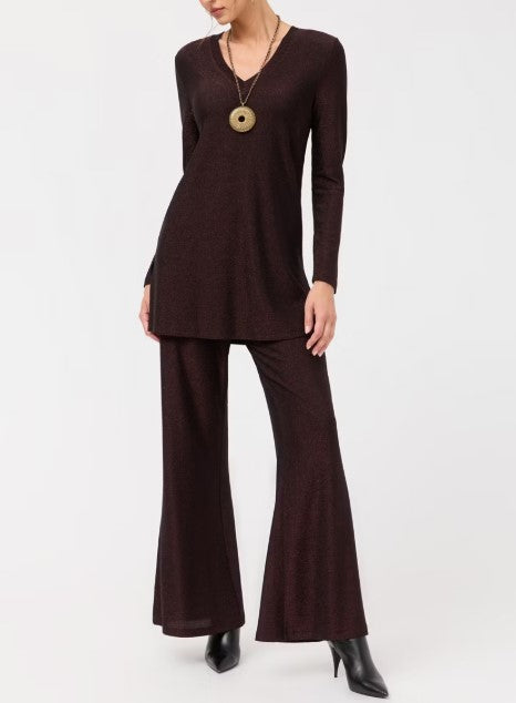 Jade Johnny Was Jenna Metallic Easy Pant - Espresso