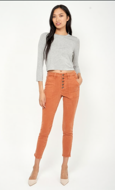 Joie Maxine High Rise Skinny Pants - Umber
