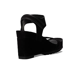 Pedro Garcia Josette Suede Wedge - Black EU 40/US 10