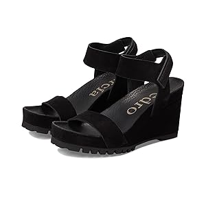Pedro Garcia Josette Suede Wedge - Black EU 40/US 10