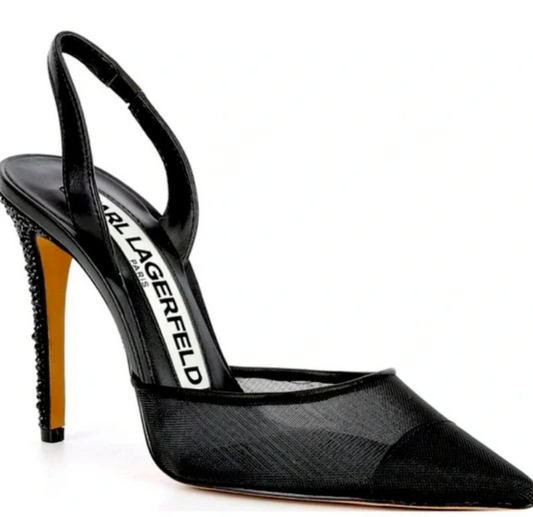 Karl Lagerfeld Caslynn Slingback Pump - Black 9