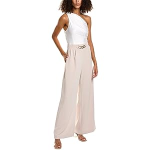 Line and Dot Reese Jumpsuit  - Ivory/Beige
