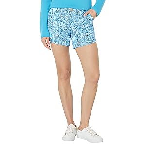Lilly Pulitzer Callahan Shorts - Cumulus Blue Blooming Together 12