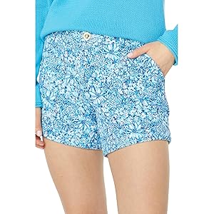 Lilly Pulitzer Callahan Shorts - Cumulus Blue Blooming Together 12