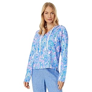 Lilly Pulitzer Kiawah Long Sleeve Hoodie - Boca Blue