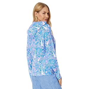 Lilly Pulitzer Kiawah Long Sleeve Hoodie - Boca Blue