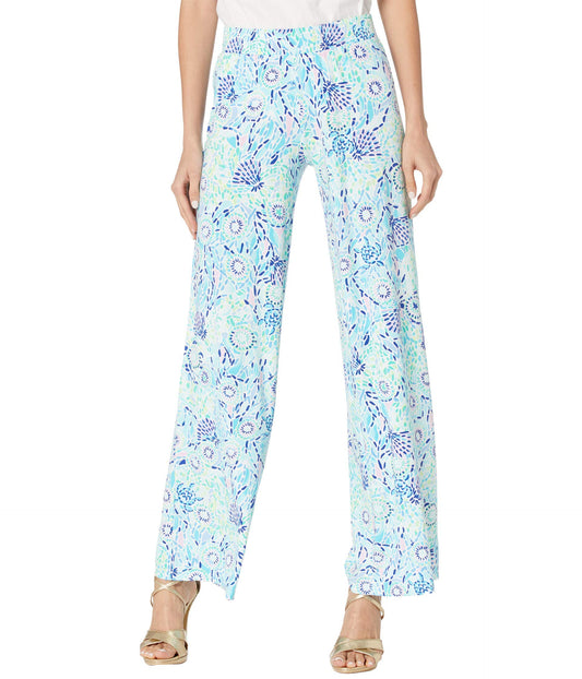 Lilly Pulitzer Lorena Breezy Palazzo Pants - Blue Ibiza Open Water