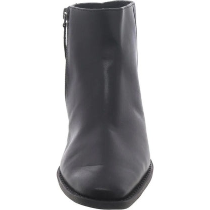 Linea Paolo Faux Leather Block Heel Ankle Boots - Black 8.5