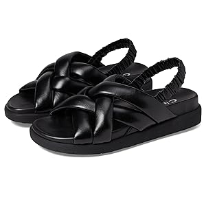 La Canadienne Redmond Puffy Leather Sandal - Black  EU38/7-7.5