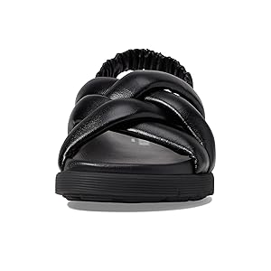 La Canadienne Redmond Puffy Leather Sandal - Black  EU38/7-7.5