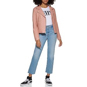 Levi's Faux Leather Asymmetrical Moto Jacket - Cameo Pink