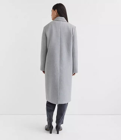 Loft Ann Taylor Long Winter Coat - Gray