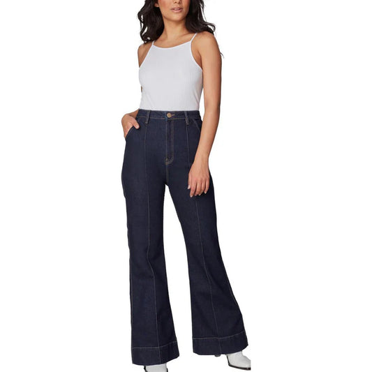 Lola Stevie Pocket Denim Flared Jeans - Dark Denim