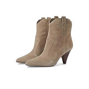 Marc Fisher LTD Carissa Ankle Boot - Medium Natural Suede 7