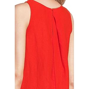 Madewell Mini Linen Shift Dress - Bright Flame