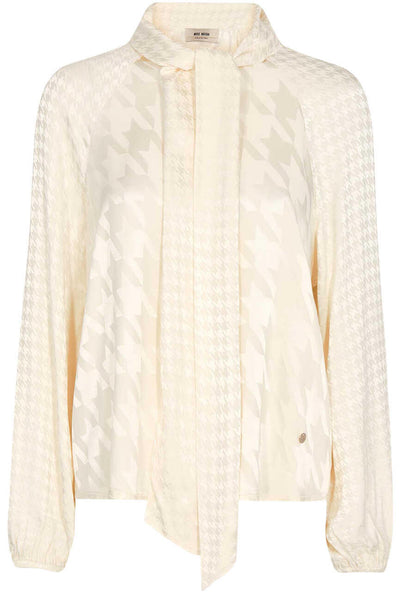 Mos Mosh Houndstooth Saloni Alia Blouse - Cream
