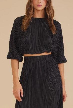 MinkPink Livia Crop Top - Black