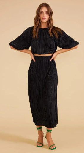 MinkPink Livia Crop Top - Black
