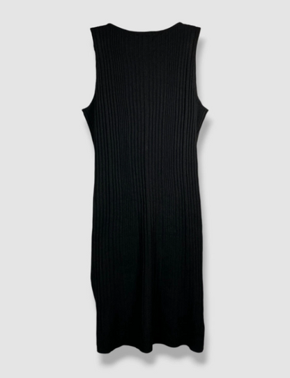 MSK V-Neck Sleeveless Knit Dress - Black