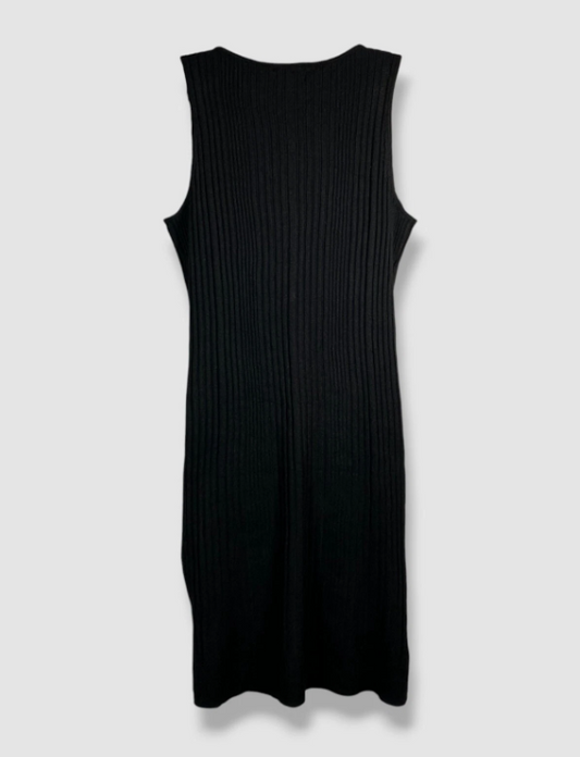 MSK V-Neck Sleeveless Knit Dress - Black