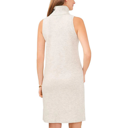 MSK Turtleneck Knit Sweaterdress - Silver/Heather