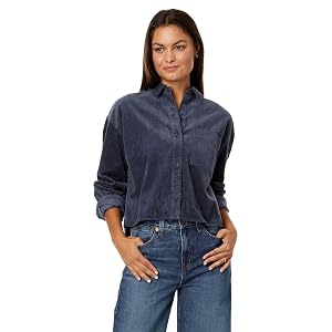 Madewell Variegated Corduroy Button-Up Shirt - Nighttime