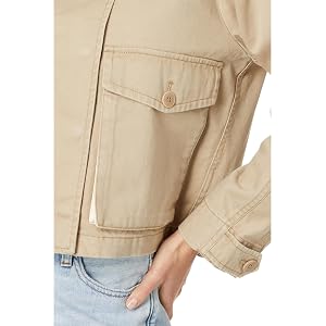 Madewell Cropped Cargo Jacket - Dark Oat