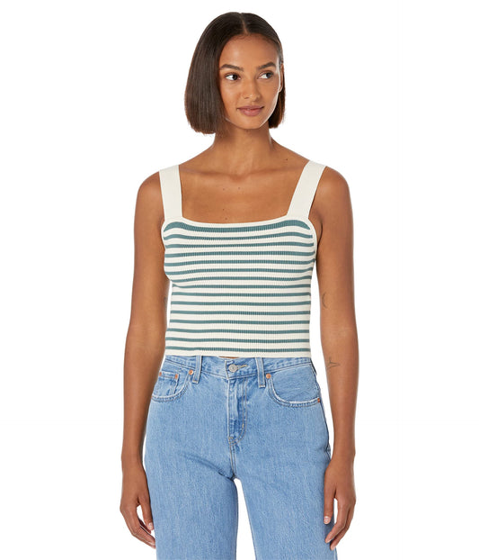 Madewell Dearing Square Neck Cropped Sweater Tank  - Antique Cream
