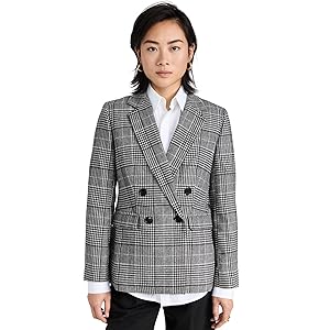 Madewell Violet Peak Lapel Blazer - Kelly Glen Plaid
