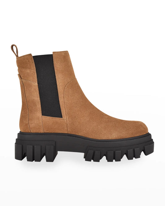 Marc Fisher LTD Meron Suede Chelsea Boot - Medium Brown 8