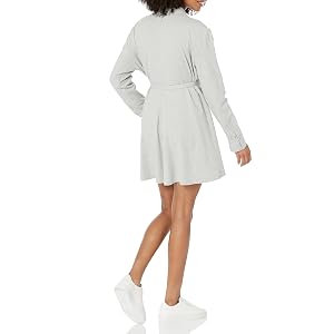 Norma Kamali Boyfriend A Line Mini Dress - Lt. Heather Gry