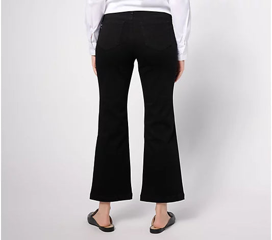 NYDJ Julia Relaxed High RIse Flare Jeans - Black Pearl 6