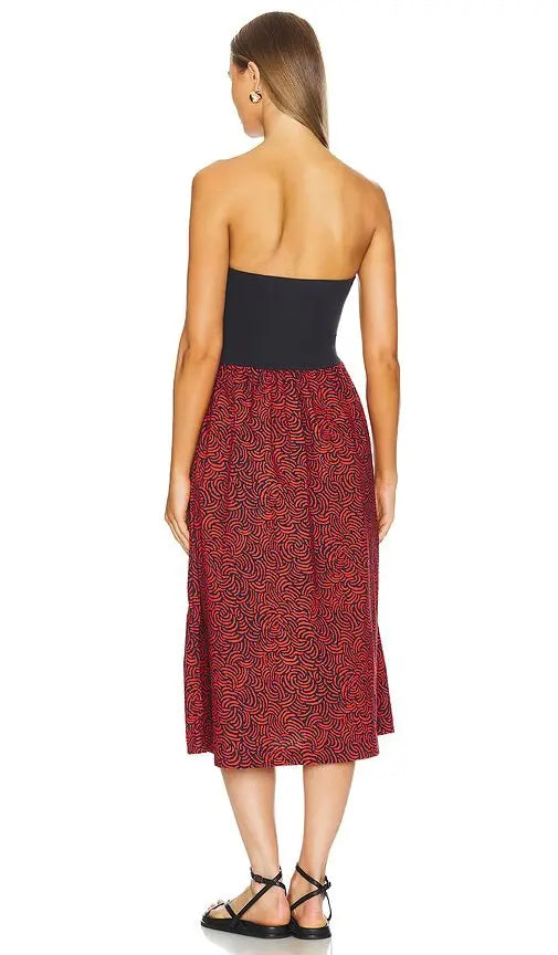 Nation LTD Gabbriette Strapless Dresss - Abstract Swirl