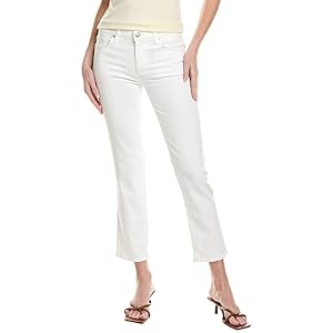 Hudson Nico Mid-Rise Straight Leg Ankle Jean - White