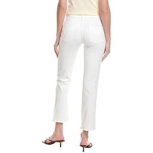 Hudson Nico Mid-Rise Straight Leg Ankle Jean - White
