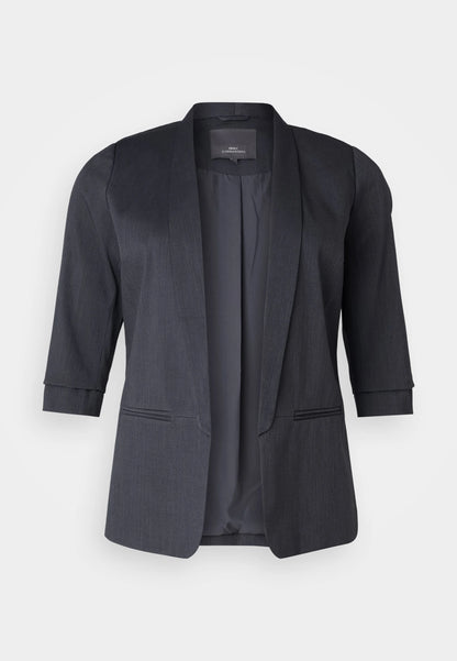 Only Carmakoma Carelly 3/4 Life Blazer - Dk. Grey Melange