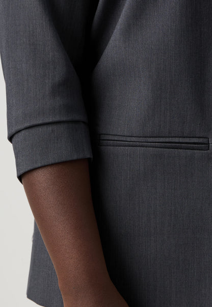 Only Carmakoma Carelly 3/4 Life Blazer - Dk. Grey Melange