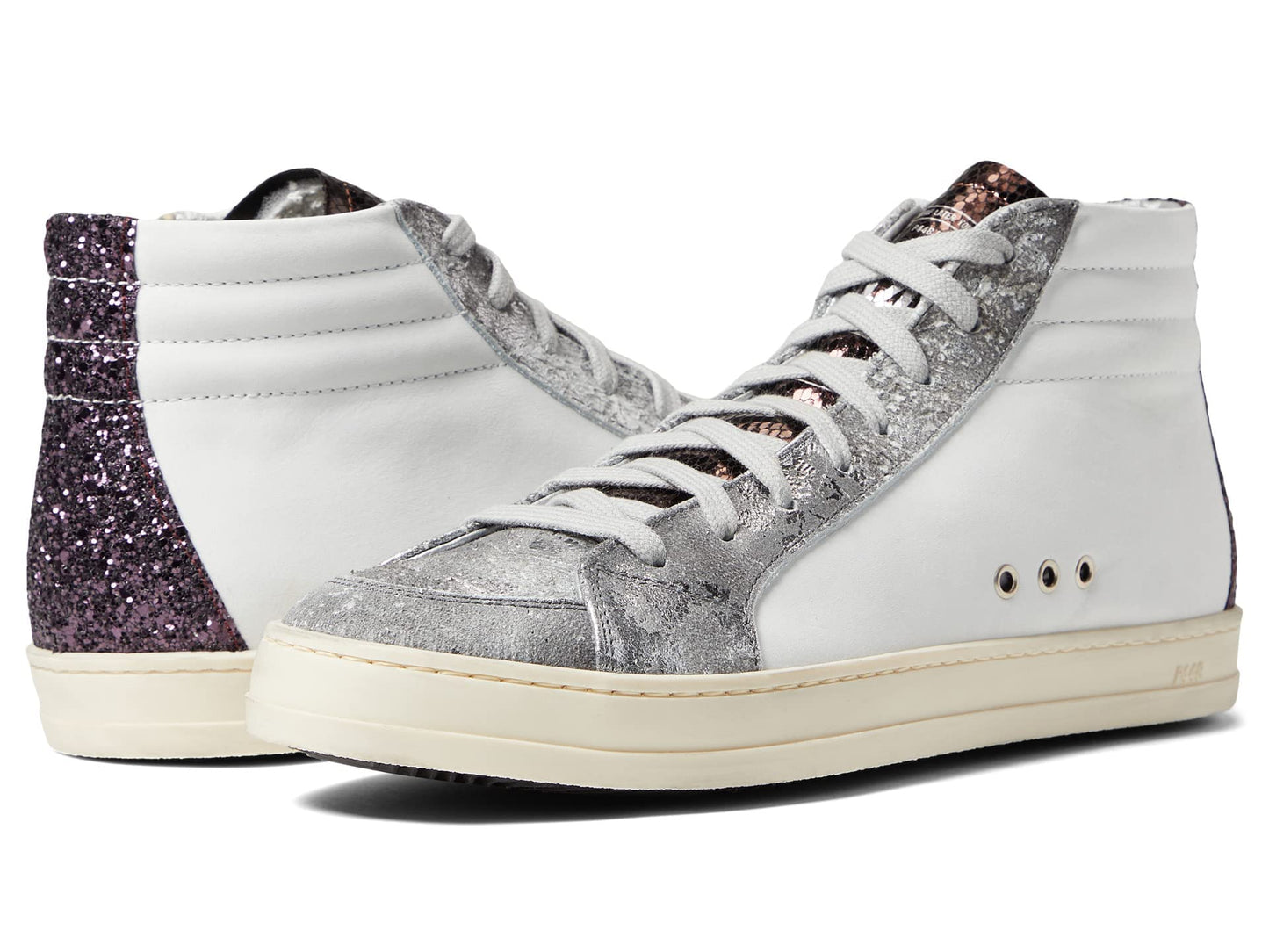 P448 Womens Skate High Top Sneaker - Cola/White/Silver 38