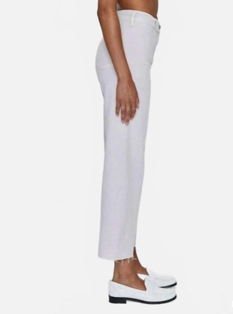 Pistola Penny Crop High Rise Wide Leg Denim - Lavendar Haze Snow 26