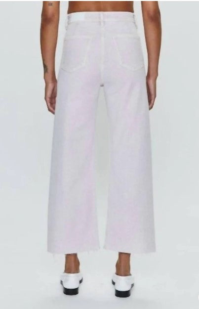 Pistola Penny Crop High Rise Wide Leg Denim - Lavendar Haze Snow 26