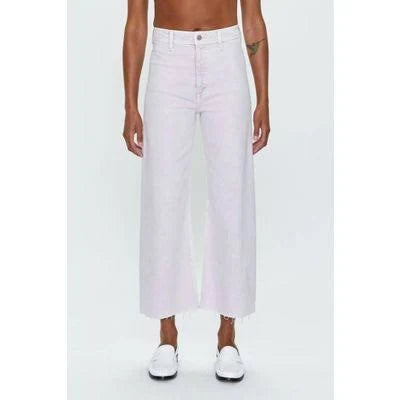Pistola Penny Crop High Rise Wide Leg Denim - Lavendar Haze Snow 26