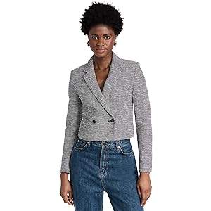 Rag & Bone Josie Italian Tweed Blazer - NvywhiteMl