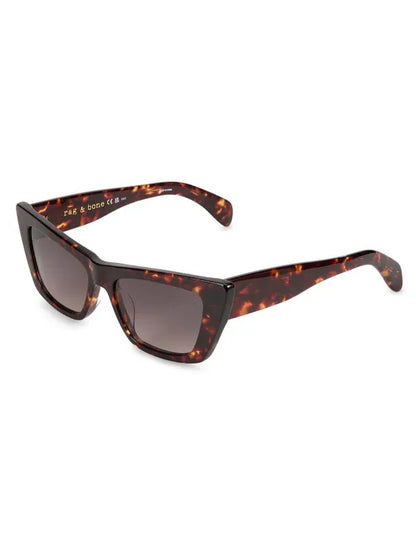 Rag & Bone 53mm Cat Eye Sunglasses - Havana Smoke