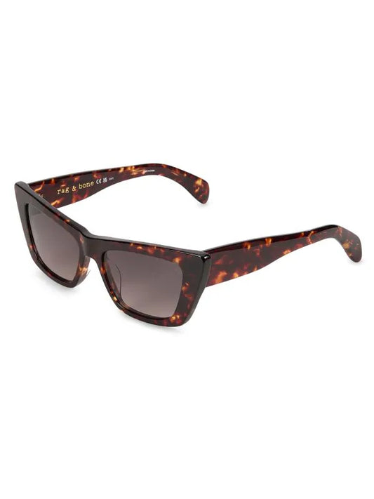 Rag & Bone 53mm Cat Eye Sunglasses - Havana Smoke