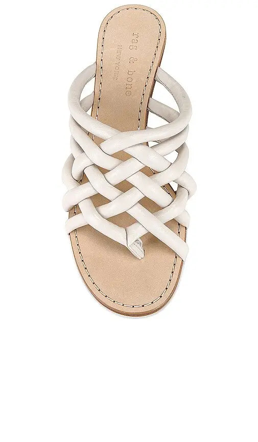 Rag & Bone Infinity Heeled Mule - Antique White 37.5/7.5